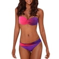 thumbnail image 2 of Women's Gradient Print Tankini Set, Two Piece Swimsuit, Beach Pool, Bathing Suit, 2 of 5