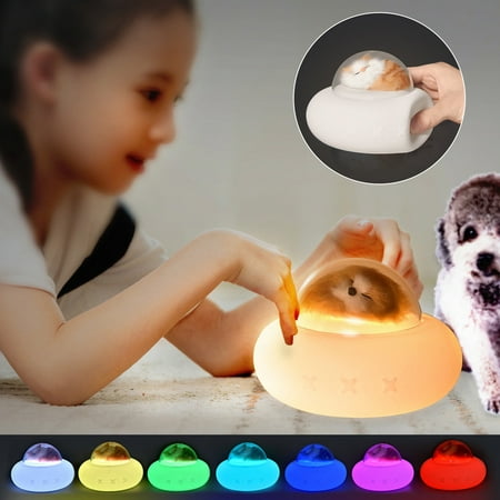 

Gzztg Led Lights Night Light Pet Spaceship Silicone Lamp Rechargeable Led Cute Cat Desktop Night Light