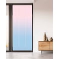 thumbnail image 3 of Minimalist Pink Window Privacy Film and Blue Gradient Decorative Glass Window Film UV Blocking Static Cling Non-Adhesive Sticker Covering for Home Door 35.4x78.7 inches, 3 of 8