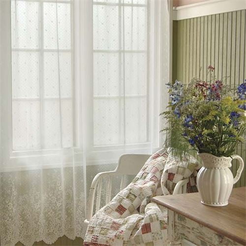 Heritage Lace 6290W-6084 Floret 60 x 84 in. Panel, White