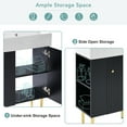 thumbnail image 5 of Harper & Bright Designs 21.6" Bathroom Vanity with Sink Set, Small Bathroom Vanity Cabinet with Ceramic Top and Left Side Storage, Black, 5 of 14