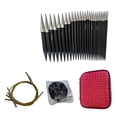 thumbnail image 1 of Black 2.75mm-10mm Crochet Hook Knitting Needles Set Interchangeable Portable Removable Sweater Circular Knitting Tools, 1 of 6