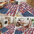 thumbnail image 5 of American Flag Floral Area Rugs 4'x6', Washable Small Throw Rugs for Office Bathroom, Red Blue Poppy 4th Oh July Indoor Outdoor Rug Non-Slip Low Pile Carpet Runner Reversible Floor Mats, 5 of 8