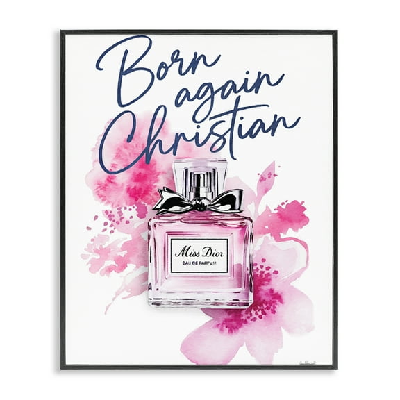 Born Again Christian with Fragrance Black Framed Giclee Art, design by Amanda Greenwood