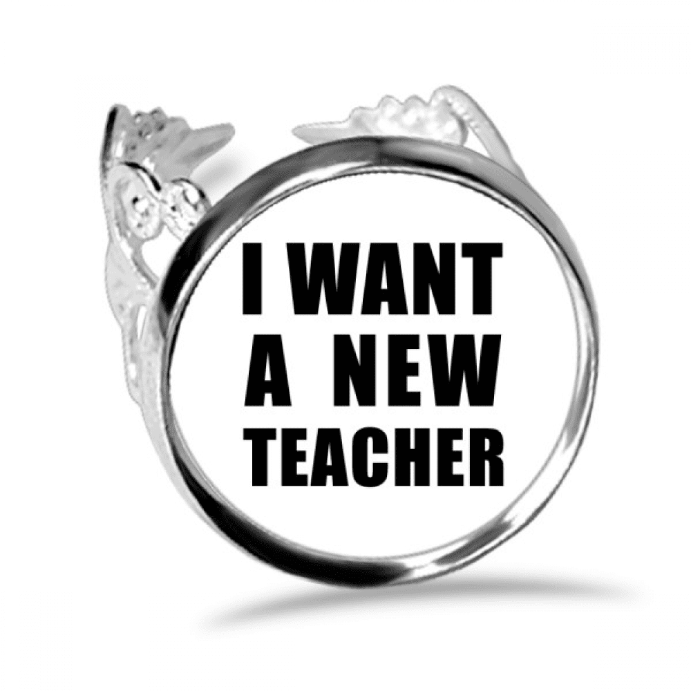 Je Veux un Nouvel Anneau de Professeur Réglable Fiançailles de Mariage d'Amour