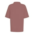 thumbnail image 4 of Women’s Casual Collared Shirt Summer Essential Lightweight Breathable Top Pink XL, 4 of 7