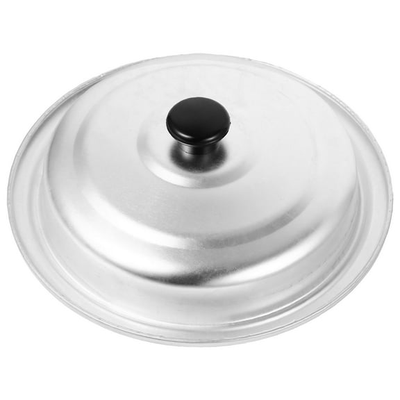 OFFIGAM Universal Aluminum Pan Lid Silver Pot Cover with Heat Resistant Handle