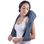 Bruntmor, Cordless Shiatsu Neck & Back 3-D Heat Kneading Massager - Rechargable - with Carrying Bag - 1 Year Warranty