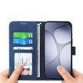 thumbnail image 4 of Funda Tipo Billetera para Xiaomi Redmi Note 14 Pro 4G Carcasa Abatible con Porta Tarjetas, Bolsillo para Efectivo, Soporte Ajustable, Cierre Magnético y Correa de Muñeca Azul, 4 of 6