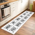thumbnail image 2 of Laundry 2'x6' Runner Rugs for Hallway Kitchen Bedside Non Slip Washable, Black Words Funny Wash Dry Fold Minimalist Entryway Rug Runners with Rubber Backing, Long Carpet Runner for Laundry Room, 2 of 8