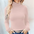 thumbnail image 2 of Gyexs Womens Fall Sweaters Casual Classic Soft Loose Fit Basic Pullover Business Casual Work Blouses Women's Fashion, Pink, Size One Size, 2 of 5