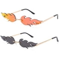 thumbnail image 1 of HAHDAXIA Lunettes de Soleil Polygone Flamme pour Femmes Sans Monture Fête Colorées Punk Lunettes Cosplay Lunettes Hommes, 1 of 7