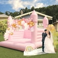 thumbnail image 5 of Relunch Inflatable Pink Bounce House, Christmas Bounce castle with Air Blower,Indoor & Outdoor Bouncy Castle for Wedding Party Kids Birthday Party, Easy to Install, 5 of 10