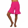 thumbnail image 5 of snilers Womens Flared Bermuda Long Shorts with Pockets High Waisted Knee Length Bell Bottom Shorts for Women Walking Athletic M, 5 of 9