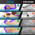 thumbnail image 3 of Zulay Kitchen Baking Mat 2 Pack Reusable Silicone Baking Sheet Nonstick - Purple, 3 of 7