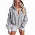 thumbnail image 2 of Godom Hoodies for Women Casual Long Sleeve Half Zip Pullover Lightweight Sweatshirts Tops Fall Fashion Outfits 2025, 2 of 6