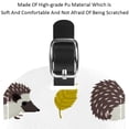 thumbnail image 4 of Square 2Pack PU Leather Cute Hedgehog Cruise Luggage Tag with Privacy Cover and Name ID Tag for Travel Handbags Backpacks Luggage Tags, 4 of 6