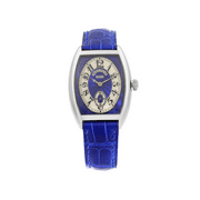 Franck Muller Cintree 18K Gold Blue Silver Dial Hand-Wind Ladies Watch 7502 S6