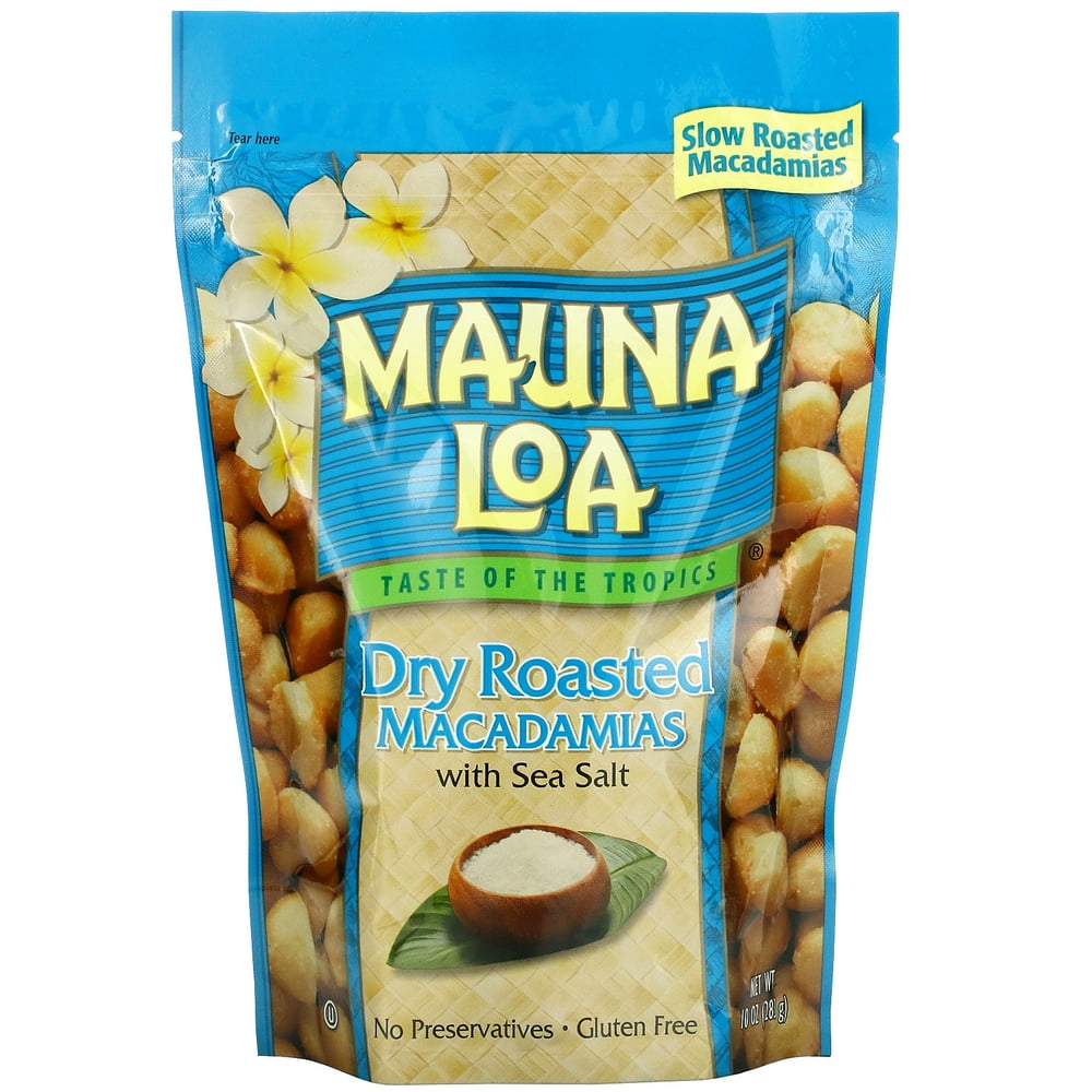 Mauna Loa GlutenFree Dry Roasted with Sea Salt Macadamia Nuts, 10 Oz