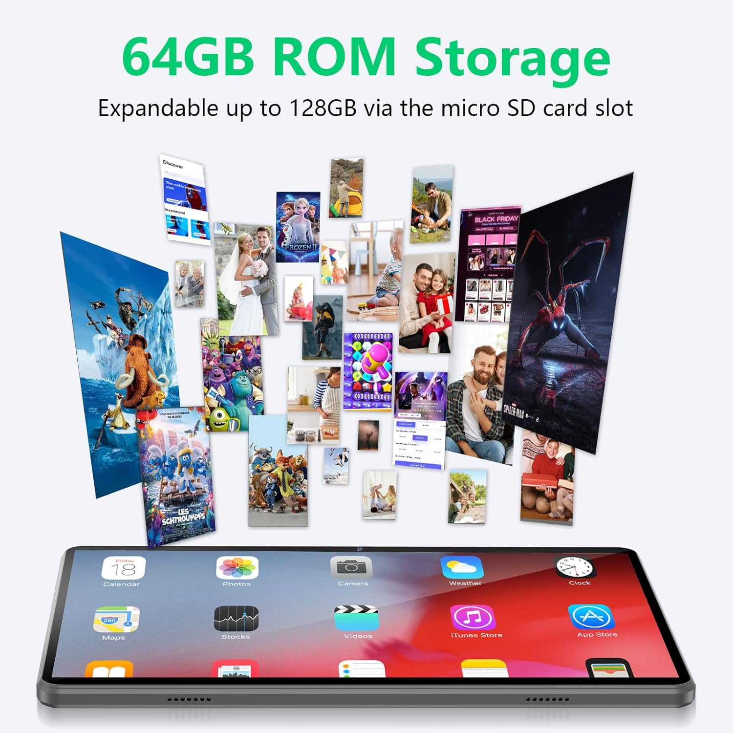 Android 14 Tablet 10.1 inch Tablets, 10GB RAM + 64GB ROM 1TB Expand, Octa-Core Tablet with Case, GPS, 6000mAh, 1280x800 FHD Display, Dual Camera, WiFi, Bluetooth