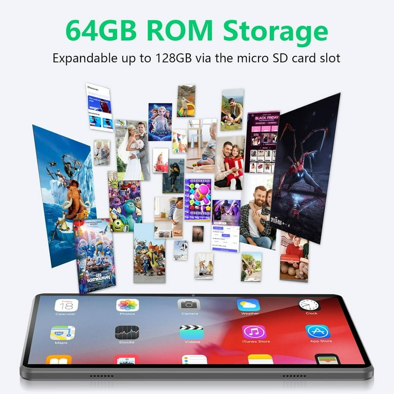 COLORROOM Android 14 Tablet, 10.1 Inch, 1280x800 FHD, Child, Front