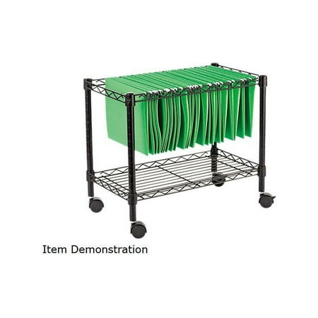 UPC: 0042167924089 | Alera FW60-1424BL Single-Tier Rolling File Cart  24w x 14d x 21h  Black