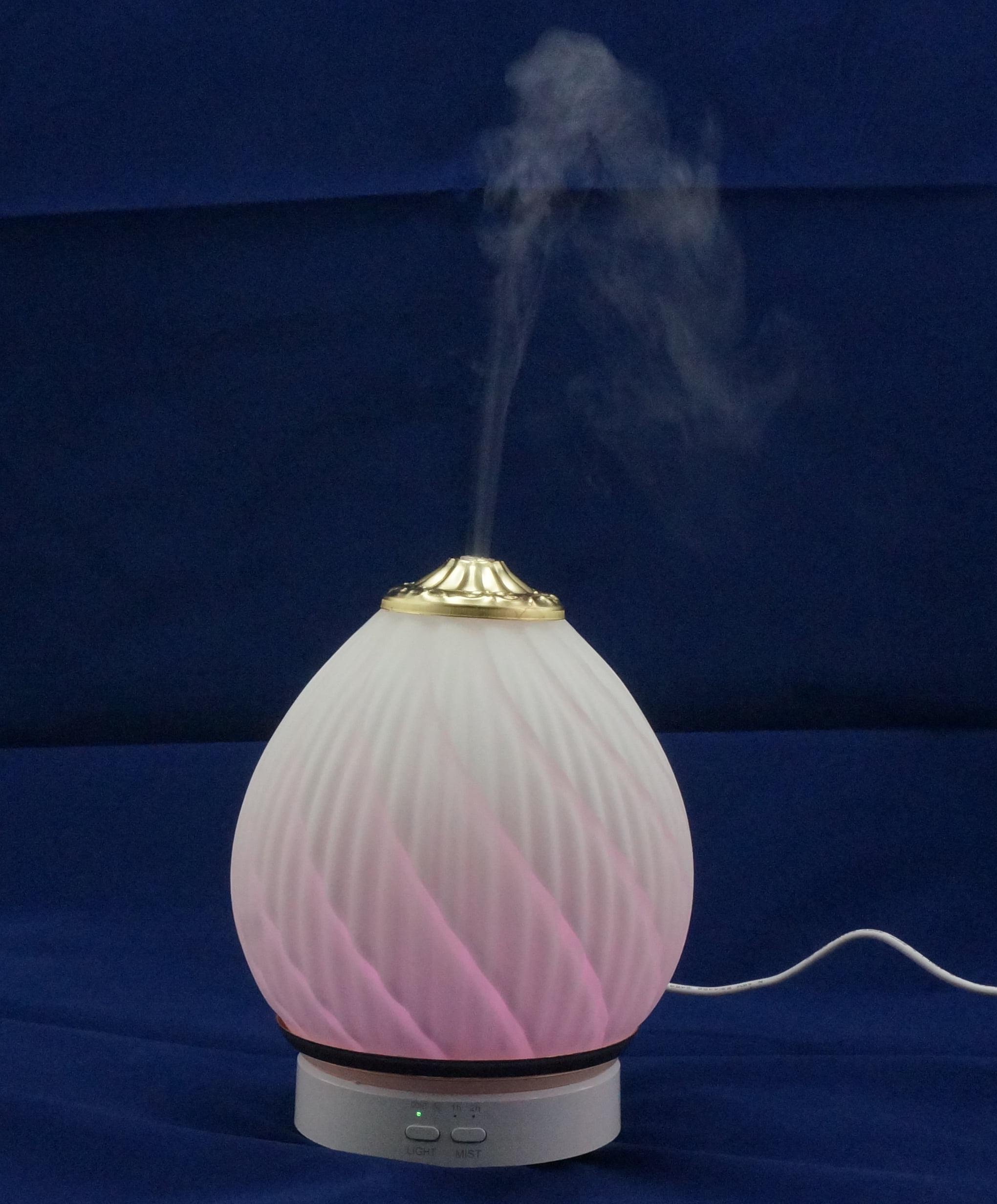 K-Cliffs Essential Oil Diffuser Ultrasonic Aromatherapy Stress Relaxing Humidifier 7 Colors Changing Adjustable Mist Mode Safe Waterless Auto Shut Off Office Home Yoga Spa Gold