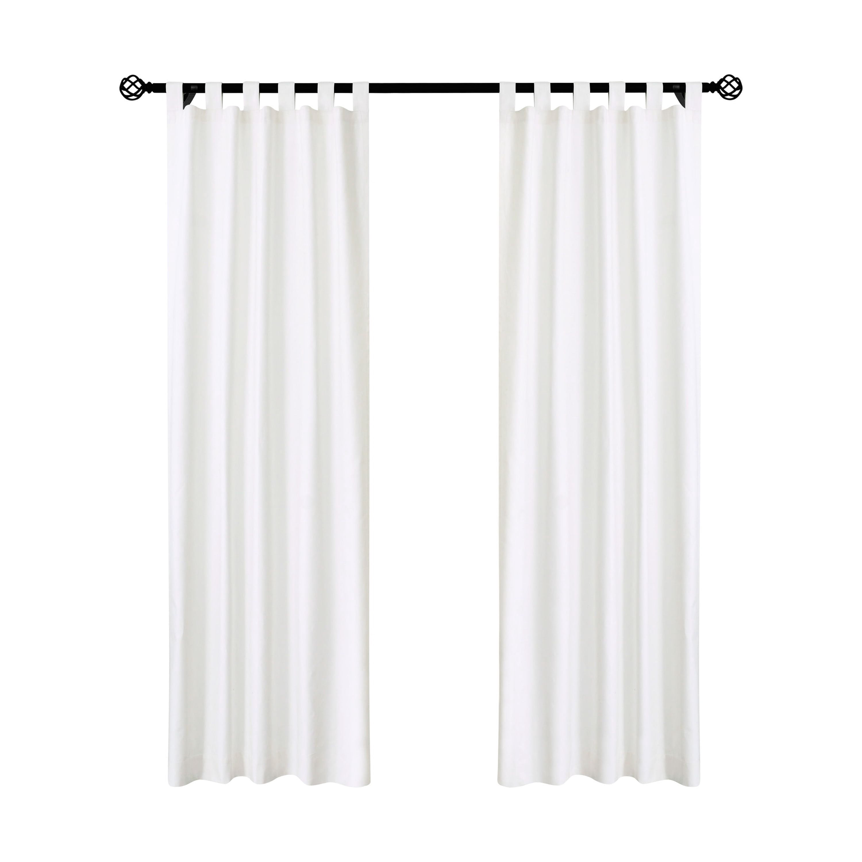 Winmate Insulated Cotton Tab Top Curtain Panel - Pair each 40" x 72" in White