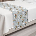 thumbnail image 2 of Cartoon Bed Runner, Colorful Cartoon of Clouds Rainbow and Music Notes Interpretation, Decorative Accent Bedding Scarf for Hotels Homes and Guestrooms, Queen, Pale Grey and Multicolor, by Ambesonne, 2 of 2