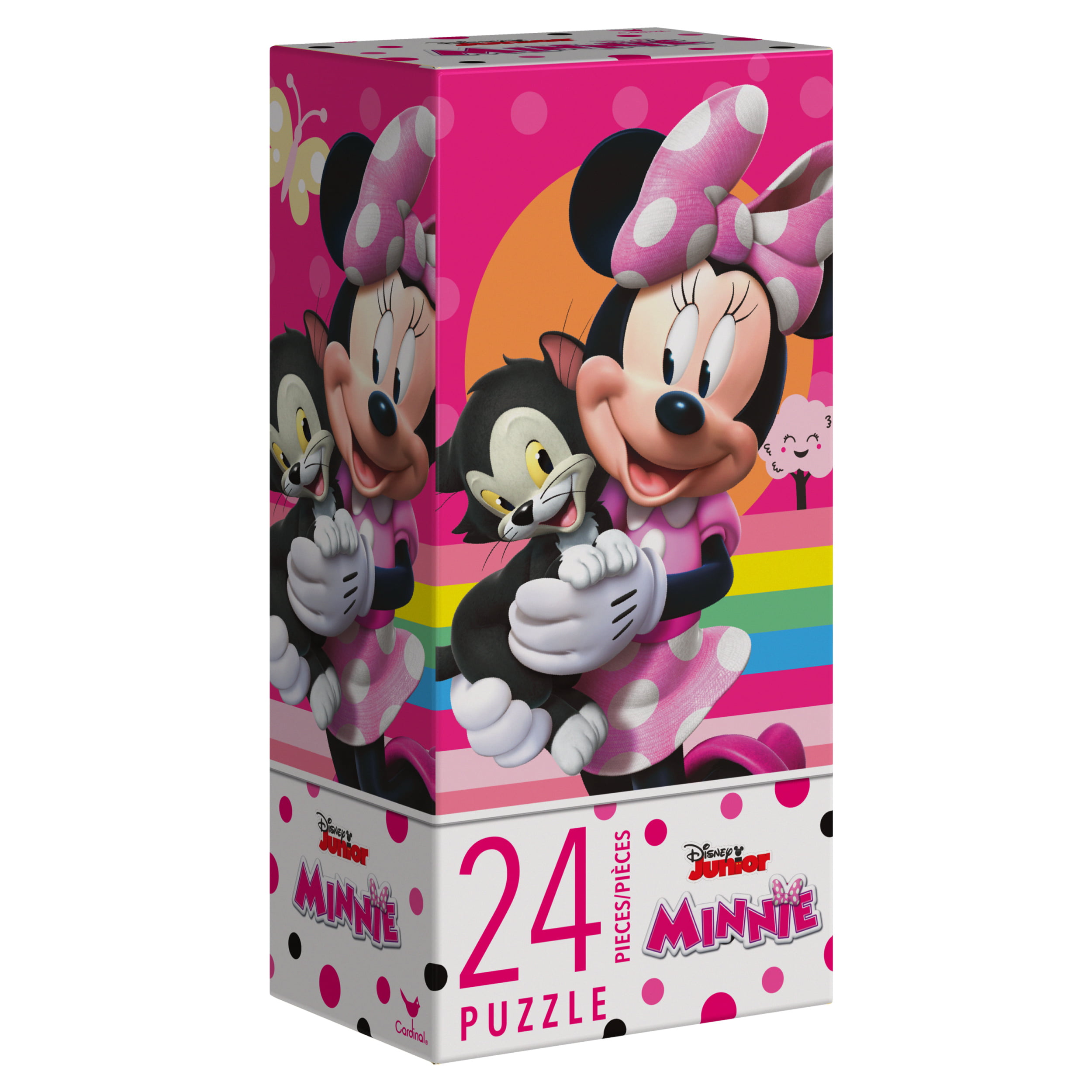 Disney udio Minnie Mouse Jigsaw Puzzle Bundle - 4 Pack Minnie Mouse Puzzles  24 Piece with Disney Junior Stickers | Minnie Party Favors (Minnie Mouse