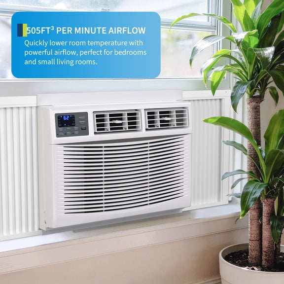 23000 BTU Window Air Conditioner & Heater Combo Cooling & Heating, Dehumidifier, Fan, Energy Efficient, Remote & App Control, Covers 1500 Sq.Ft, Ideal for Apartment/Living Room/Bedroom