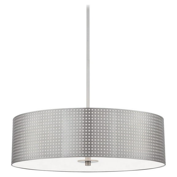 George Kovacs Lighting - Grid-Four Light Drum Pendant in Contemporary Style-24