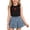 Black, variant on Girl's 2 Piece Outfits Summer Trendy Cute Cherry Crew Neck Vest Top and Embroidery Elastic Waist Pleated Denim Skort Set White 4-5Y