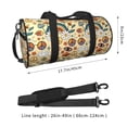 thumbnail image 2 of Zufioo 70s Hippie Style Print Round Sports Travel Duffel Bag, Airplane Weekender Bag, Waterproof Gym Backpack, Unisex, 2 of 6