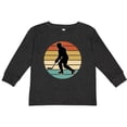 thumbnail image 3 of Inktastic Hockey Player Retro Sunset Boys or Girls Long Sleeve Toddler T-Shirt, 3 of 5