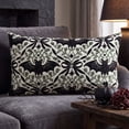 thumbnail image 4 of SLYNSHome Halloween Throw Pillow Cover Bat Vine Print Linen Textured Rectangular Decorative Cushion Case For Sofa Couch Living Room Spooky Fall Home Decor, 4 of 7