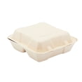 thumbnail image 3 of Eco-Friendly Disposable Lunch Boxs 50 Pack Sugarcane Fiber Takeout Containers Sturdy Leak-Proof Clamshell for Hot Foods (8In), 3 of 8