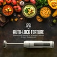 thumbnail image 5 of OVENTE Electric Cordless Immersion Hand Blender 8-Mixing Speed, Stainless Steel Blades, White HR781W, 5 of 9