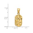 thumbnail image 2 of 14K Yellow Gold Nugget Charm Pendant Necklace with Chain, 2 of 4