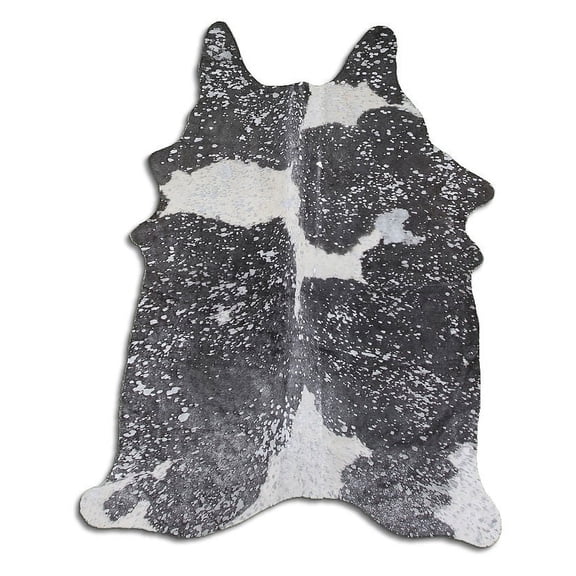 Playful cowhide rugs for sale SILVER METALLIC ON BLACK AND WHITE rug