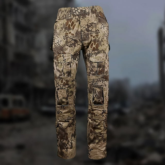 Weiqiqre Pantalon Cargo pour Hommes Coupe Classique Décontracté Extensible Pantalon de Travail, Résistant à l'Eau Léger Tactique de Randonnée, Taille M