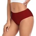 thumbnail image 2 of Balery Maroon Ropa Interior de Algodón para Mujer con Dibujo – Braguitas Cómodas y Elásticas, Estilo Clásico-4X-Large, 2 of 6