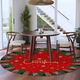 thumbnail image 3 of Round Rugs 5Ft, Merry Christmas Round Area Rug Washable Indoor Throw Carpet, Xmas Tree Winter Snowflake Red Soft Non Slip Circle Rug for Cabinet Bathroom Home Decor Aesthetic, 3 of 8