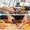 thumbnail image 4 of Set of 2 Robust Kitchen Scissors 20.5 cm - Stainless Steel Scissors with Blade Guard - Multifunction Kitchen Scissors - Poultry, Fish, Bones, Meat, Vegetables, Herbs & Barbecues Scissors, 4 of 5