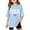 Sky Blue, variant on ibiyuan Girls T Shirts Size 8 Girls Casual Summer T-Shirt Oversized Crewneck Basic Tee for Children Youth Comfortable Top Sky Blue