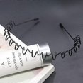 thumbnail image 2 of Men's Metallic Headband, Steam Headband, Unisex - Black Wave, 2 of 5
