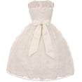 thumbnail image 3 of Flower Girl Dress Lace Throughout Pearls Deco Bodice for Little Girl Aqua 2 TR.1037, 3 of 3
