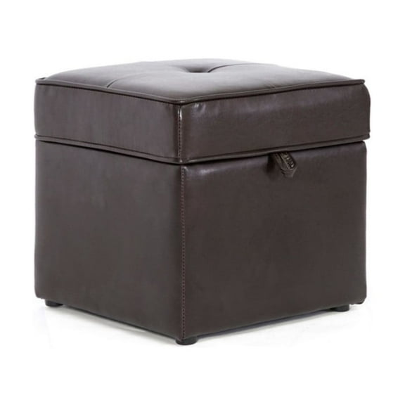Baxton Studio Sydney Brown Modern Ottoman - Storage Ottoman