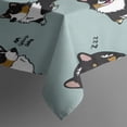 thumbnail image 3 of Black Corgi Rectangle Tablecloth 60"x84",Waterproof Polyester Rectangle Table Cloth, Wipeable Spillproof Polyester Tablecloth for Dining, Camping, Indoor and Outdoor, 3 of 5