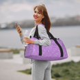 thumbnail image 6 of Honeii Lilac Glittering Print Gym Bag,Carry on Weekender Overnight Bag, Travel Duffel Bags, Personal Item Travel Bag,Tote Bag,Workout Dance Bag, 6 of 7